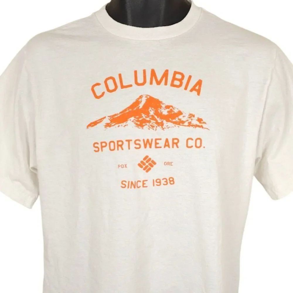 Columbia Sportswear T Shirt Mens Size Large White
